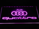 Audi Quattro LED Neon Sign USB - Purple - TheLedHeroes
