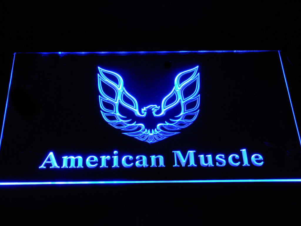 FREE American Muscle Cars LED Sign - Blue - TheLedHeroes