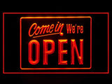 Come In We're Open LED Sign - Red - TheLedHeroes