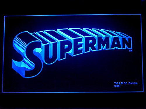 Superman LED Sign - Blue - TheLedHeroes