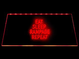 Dota Eat Sleep Rampage Repeat LED Sign - Red - TheLedHeroes