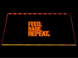Dota Feed Rage Repeat LED Sign - Orange - TheLedHeroes