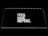 Dota Feed Rage Repeat LED Sign - White - TheLedHeroes