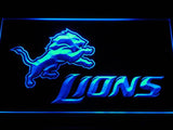 Detroit Lions (3) LED Neon Sign USB - Blue - TheLedHeroes