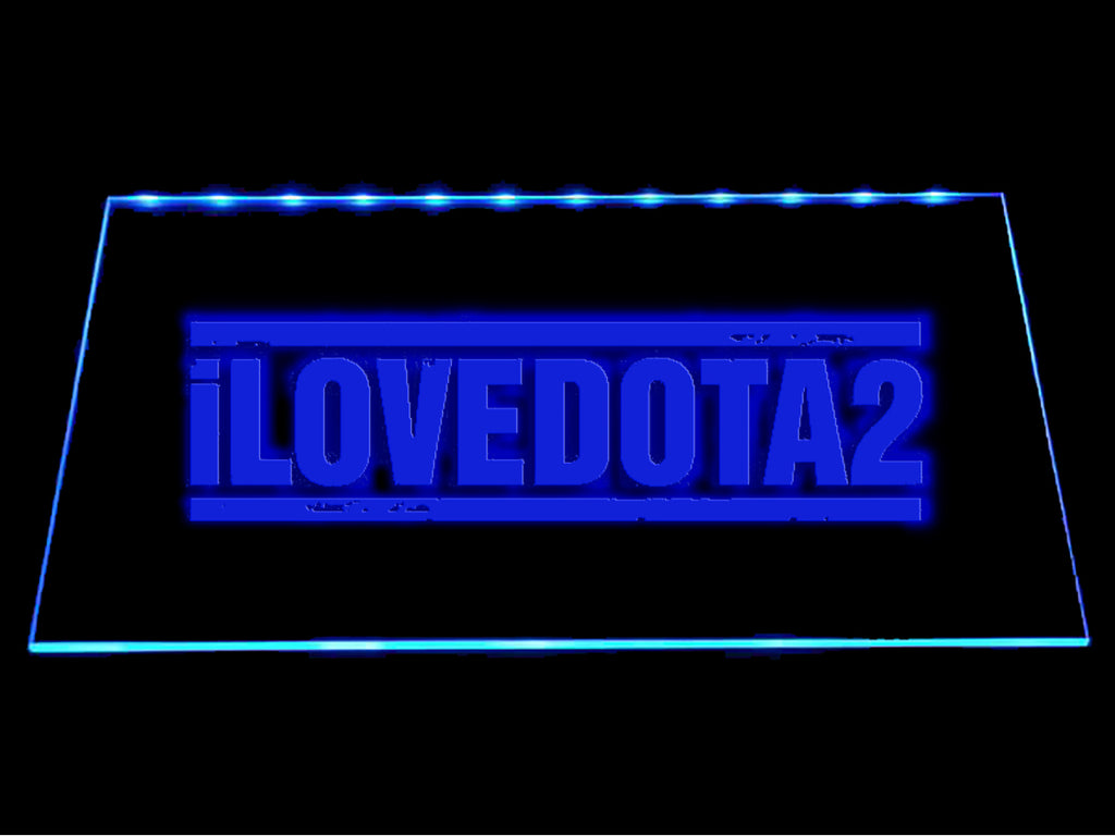 I Love Dota 2 LED Sign - Blue - TheLedHeroes