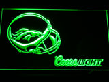 Denver Broncos Coors Light LED Sign - Green - TheLedHeroes