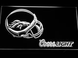 Denver Broncos Coors Light LED Sign - White - TheLedHeroes