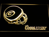 Green Bay Packers Coors Light LED Neon Sign Electrical - Yellow - TheLedHeroes