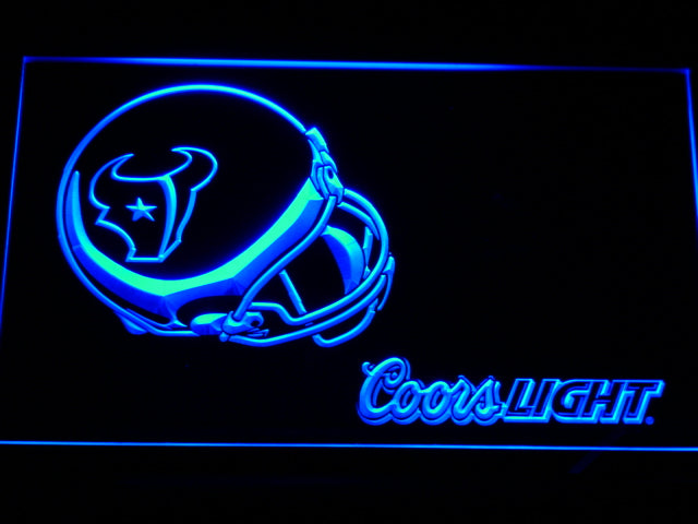 Houston Texans Coors Light LED Sign - Blue - TheLedHeroes