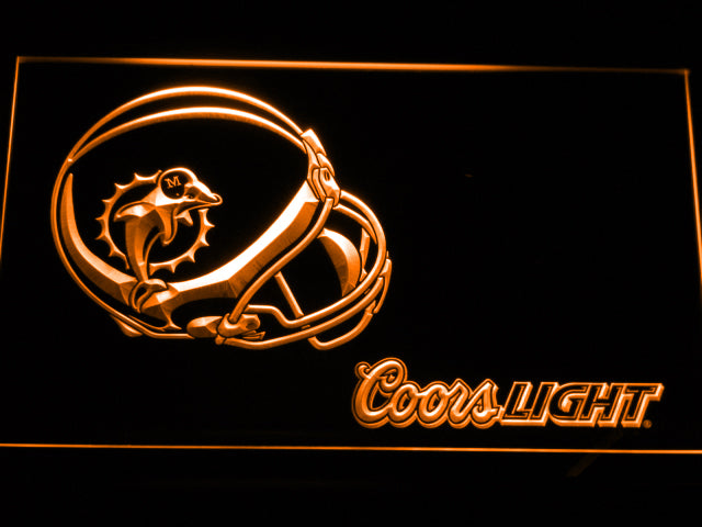 FREE Miami Dolphins Coors Light LED Sign - Orange - TheLedHeroes