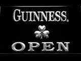 FREE Guinness Shamrock Open LED Sign - White - TheLedHeroes