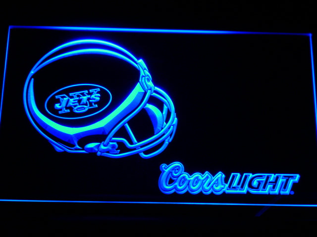 New York Jets Coors Light LED Sign - Blue - TheLedHeroes