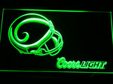 FREE Los Angeles Rams Coors Light LED Sign - Green - TheLedHeroes