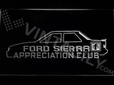 FREE Ford Sierra Appreciation Club LED Sign - White - TheLedHeroes