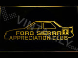 FREE Ford Sierra Appreciation Club LED Sign - Yellow - TheLedHeroes