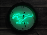 Ford Mustang LED Wall Clock -  - TheLedHeroes