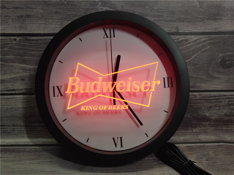 Budweiser King of Beer LED Wall Clock - Multicolor - TheLedHeroes