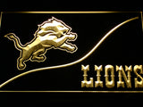 FREE Detroit Lions (4) LED Sign - Yellow - TheLedHeroes