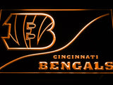 Cincinnati Bengals (4) LED Neon Sign USB - Orange - TheLedHeroes