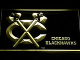 FREE Chicago Blackhawks Bar LED Sign - Yellow - TheLedHeroes