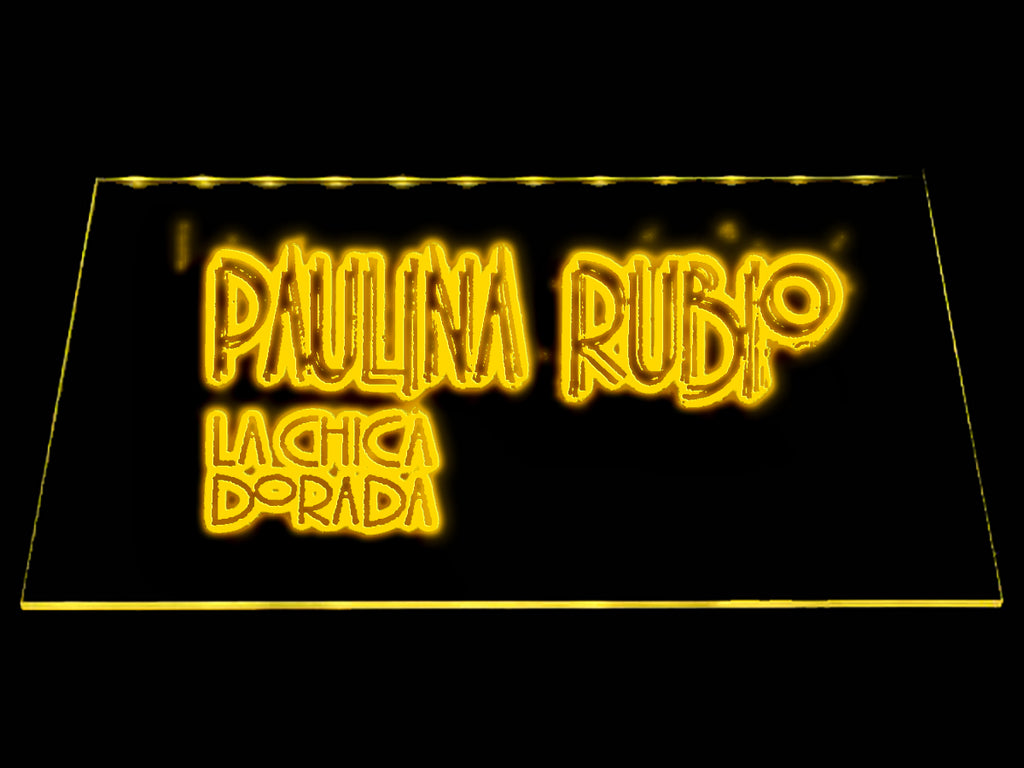 FREE Paulina Rubio - La chica dorada LED Sign - Yellow - TheLedHeroes
