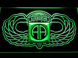 82nd Airborne Wings Army LED Neon Sign USB - Green - TheLedHeroes