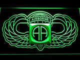 FREE 82nd Airborne Wings Army LED Sign - Green - TheLedHeroes