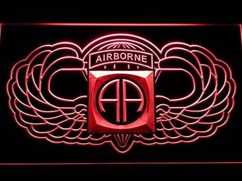 82nd Airborne Wings Army LED Neon Sign USB - Red - TheLedHeroes