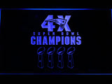 FREE New England Patriots 4X Super Bowl Champions LED Sign - Blue - TheLedHeroes