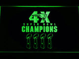 FREE New England Patriots 4X Super Bowl Champions LED Sign - Green - TheLedHeroes