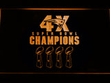 FREE New England Patriots 4X Super Bowl Champions LED Sign - Orange - TheLedHeroes