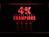 FREE New England Patriots 4X Super Bowl Champions LED Sign - Red - TheLedHeroes
