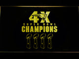 FREE New England Patriots 4X Super Bowl Champions LED Sign - Yellow - TheLedHeroes