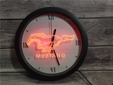 Ford Mustang LED Wall Clock -  - TheLedHeroes