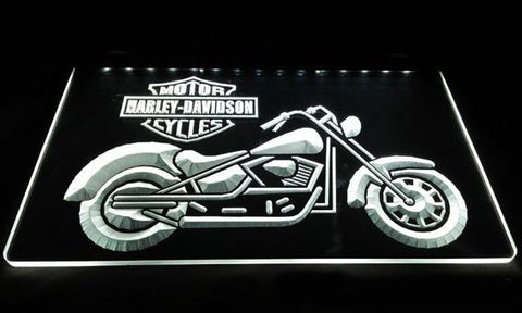 FREE Harley Davidson Motorbike LED Sign - White - TheLedHeroes