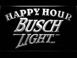 Busch Light Beer Happy Hour Bar LED Sign - White - TheLedHeroes
