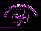 FREE Jameson Shamrock It's 5pm Somewhere LED Sign - Purple - TheLedHeroes