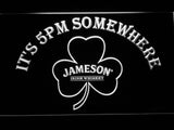 FREE Jameson Shamrock It's 5pm Somewhere LED Sign - White - TheLedHeroes