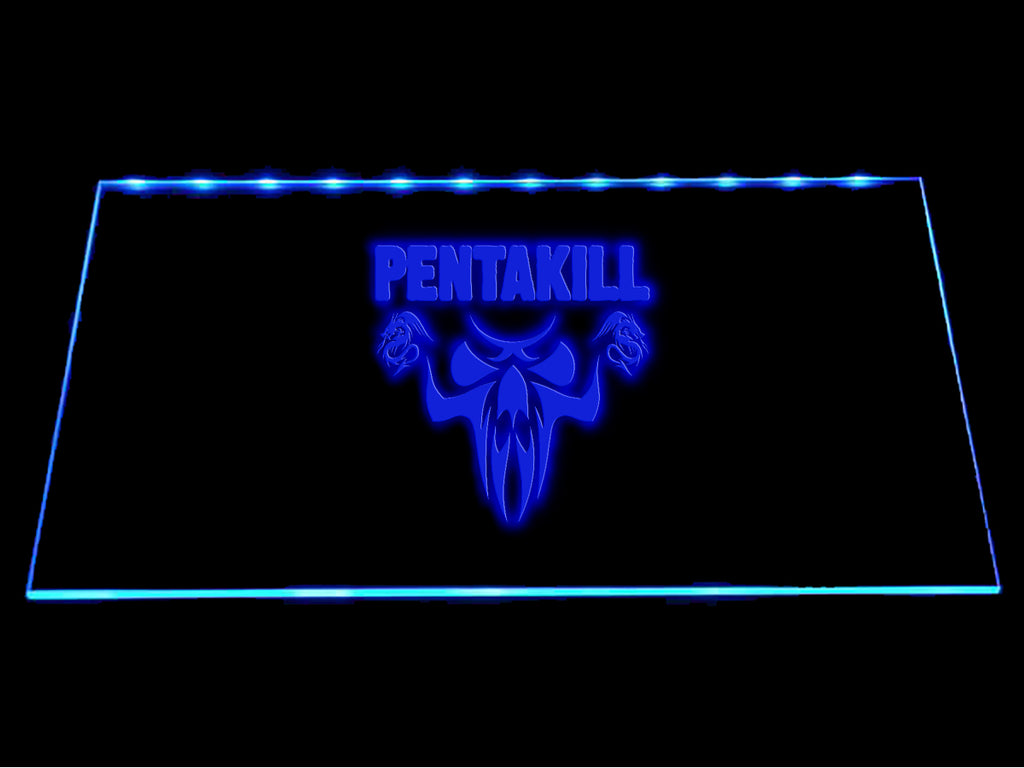 League Of Legends Pentakill (3) LED Sign - Blue - TheLedHeroes