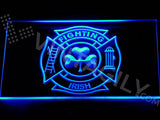 FREE Shamrock Fighting Irish Fire Department LED Sign - Blue - TheLedHeroes