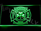 Shamrock Fighting Irish Fire Department LED Sign - Green - TheLedHeroes