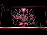 Fire Dept. Helmet Ladder Axe LED Sign -  - TheLedHeroes