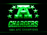 San Diego Chargers 1994 AFC Champions LED Sign - Green - TheLedHeroes