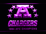 San Diego Chargers 1994 AFC Champions LED Sign - Purple - TheLedHeroes