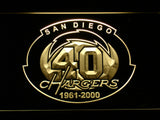 San Diego Chargers 40th Anniversary LED Sign - Yellow - TheLedHeroes