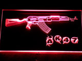 AK47 USSR Kalashnikov Airsoft LED Sign - Red - TheLedHeroes