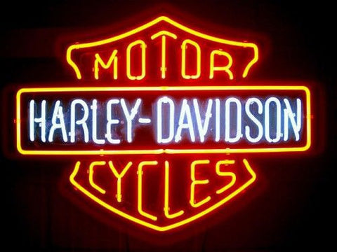 Harley Davidson Motorcycles Neon Bulbs Sign 19X15 -  - TheLedHeroes
