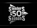 Pittsburgh Steelers 50th Anniversary LED Sign - White - TheLedHeroes