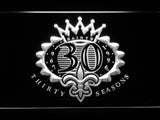 New Orleans Saints 30th Anniversary LED Sign - White - TheLedHeroes