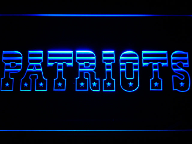 New England Patriots (4) LED Sign - Blue - TheLedHeroes